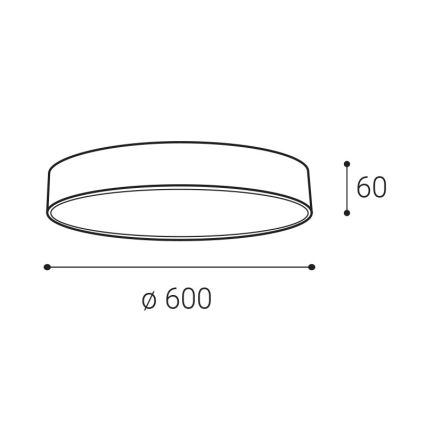 LED2 - Светодиодный потолочный светильник MONO SLIM LED/60W/230V 3000K/4000K, диаметр 60 см, чёрный