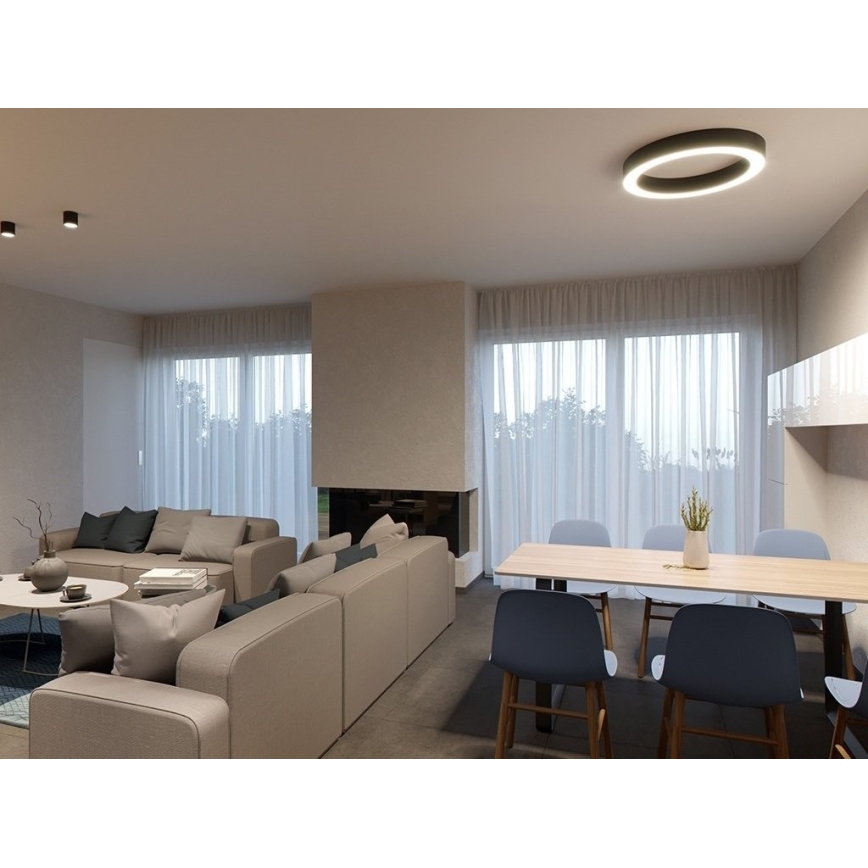 LED2 - Светодиодный потолочный светильник с регулированием яркости SATURN LED/50W/230V 3000K/4000K черный