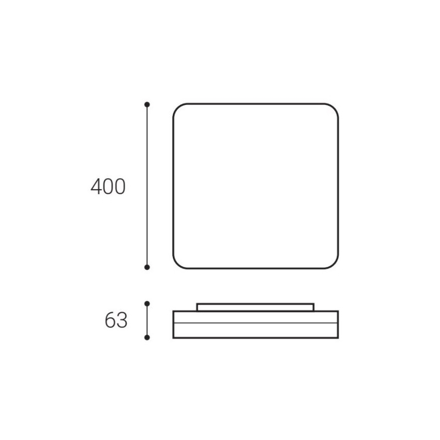LED2 - Светодиодный потолочный светильник SQUARE II LED/30W/230V 3000/4000/5700K IP54