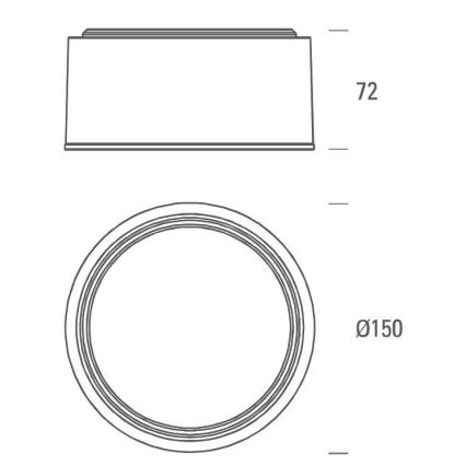 LED2 - Светодиодный потолочный светильник BUTTON LED/17W/230V серебряный