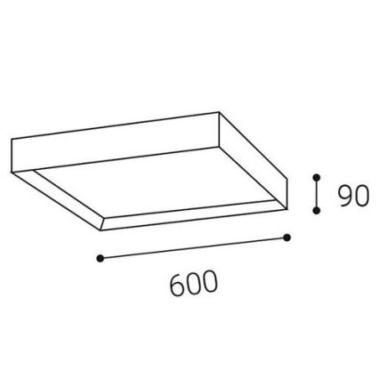 LED2 - Светодиодный потолочный светильник MILO LED/60W/230V 3000/4000K