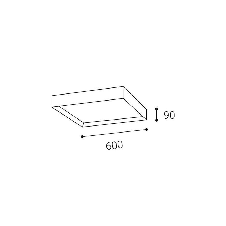 LED2 - Светодиодный потолочный светильник MILO LED/60W/230V 3000/4000K