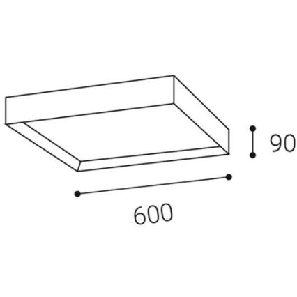 LED2 - Светодиодный потолочный светильник MILO LED/60W/230V белый 3000/4000K