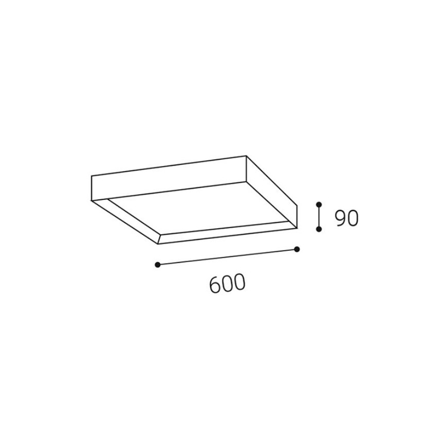 LED2 - Светодиодный потолочный светильник MILO LED/60W/230V белый 3000/4000K