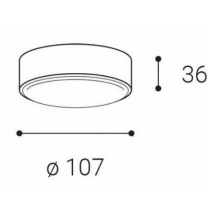 LED2 - Светодиодный потолочный светильник ROLO LED/6W/230V IP65 антрацит