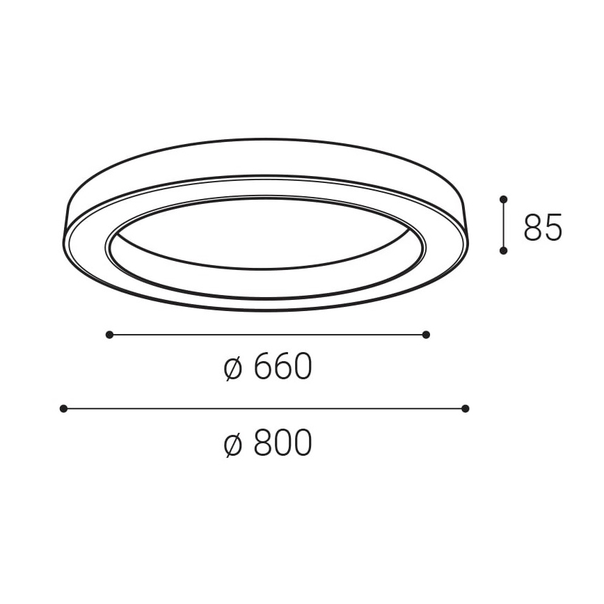 LED2 - Светодиодный потолочный светильник с регулированием яркости SATURN LED/60W/230V 3000K/4000K белый