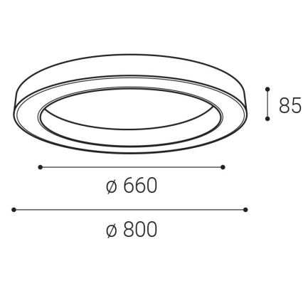 LED2 - Светодиодный потолочный светильник с регулированием яркости SATURN LED/60W/230V 3000K/4000K черный
