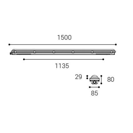 LED2 - Светодиодный технический светильник DUSTER LED/52W/230V IP66