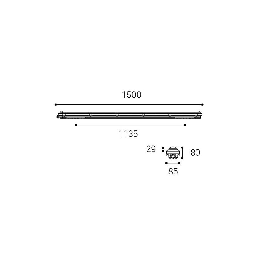 LED2 - Светодиодный технический светильник DUSTER LED/52W/230V IP66