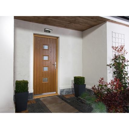 LED2 - Уличный светодиодный настенный светильник с датчиком HUGO LED/9W/230V IP54 3000K/4000K