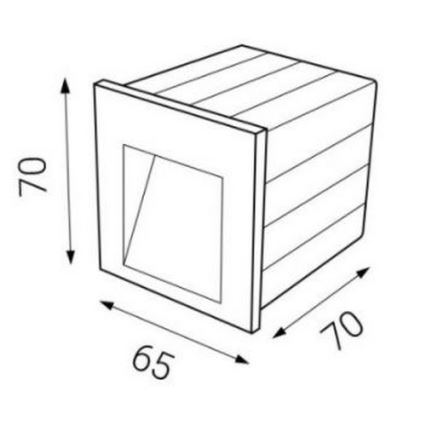 LED2 - Светодиодный уличный встраиваемый светильник STEP IN LED/3W/230V IP54