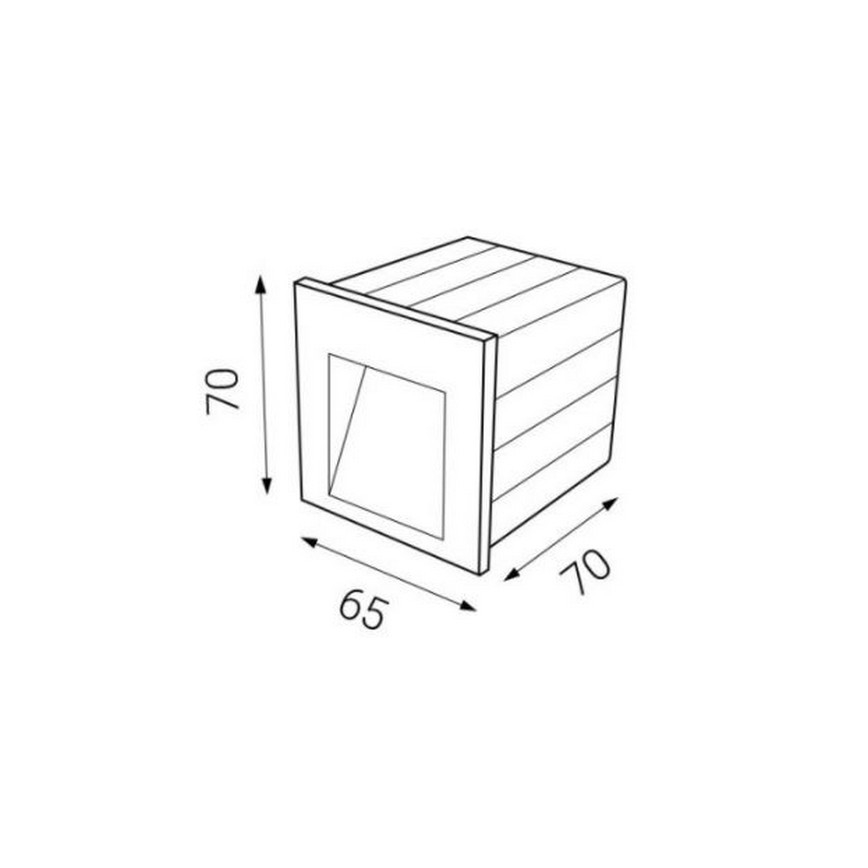 LED2 - Светодиодный уличный встраиваемый светильник STEP IN LED/3W/230V IP54