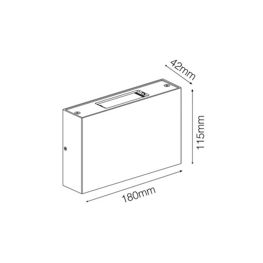 	LED2 - Светодиодный уличный настенный светильник BLADE 2xLED/12W/230V IP54