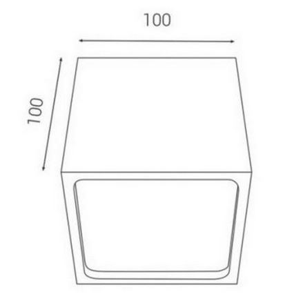 LED2 - Светодиодный уличный потолочный светильник CUBE LED/12W/230V белый