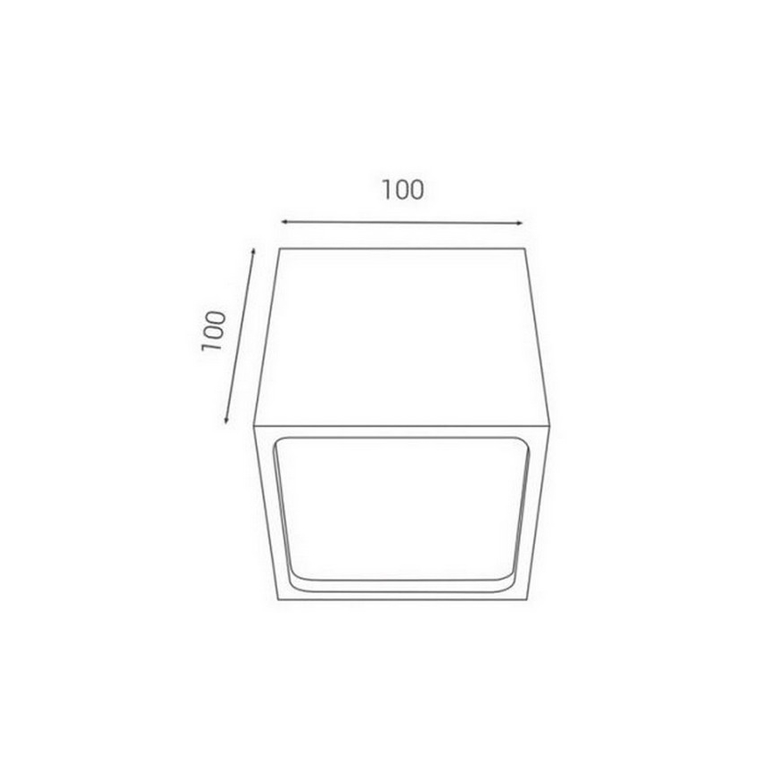 LED2 - Светодиодный уличный потолочный светильник CUBE LED/12W/230V белый