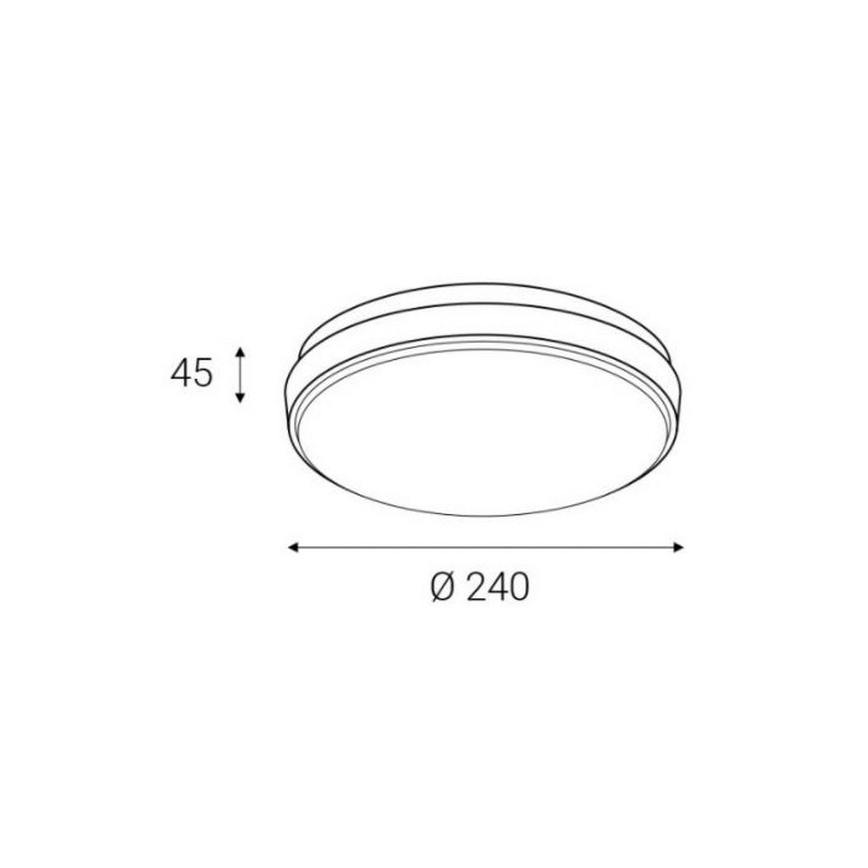 	LED2 - Светодиодный уличный потолочный светильник LUNA LED/25W/230V IP54 круглый