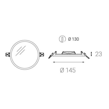 LED2 - Светодиодный встроенный светильник для ванной комнаты SLIM LED/10W/230V IP43 CRI 90
