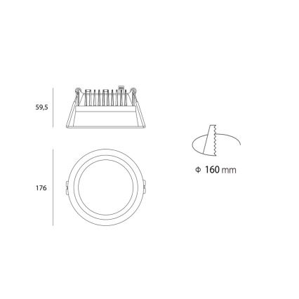 LED2 - Светодиодный встроенный светильник для ванной комнаты ZETA LED/25W/230V 3000K IP44