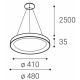 LED2 - Светодиодная люстра на тросе BELLA SLIM LED/38W/230V 3000/4000K белая