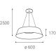 LED2 - Светодиодная люстра на тросе KATY LED/60W/230V 3000/4000K белая