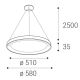 LED2 - Светодиодная подвесная люстра BELLA LED/48W/230V 3000K/4000K черный
