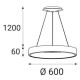 LED2 - Светодиодная подвесная люстра BELLA LED/50W/230V 3000/4000K черный