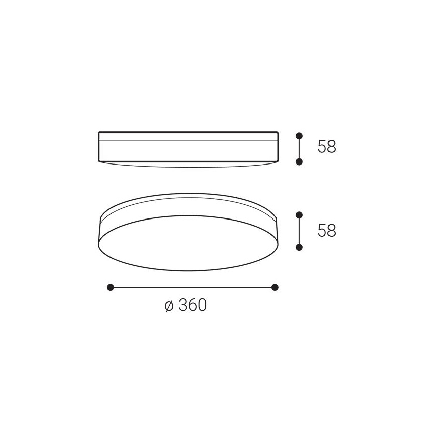 LED2 - LED-стельовий світильник для ванної кімнати YPSO LED/30W/230V 3000/4000K IP54 діаметр 36 см білий