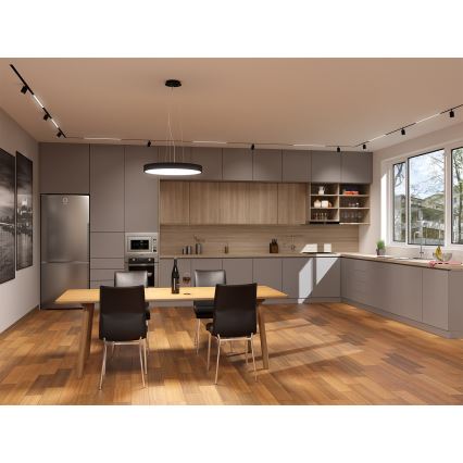 LED2 - Світлодіодна люстра на тросі MONO SLIM LED/30W/230V 3000K/4000K діам. 40 см чорна