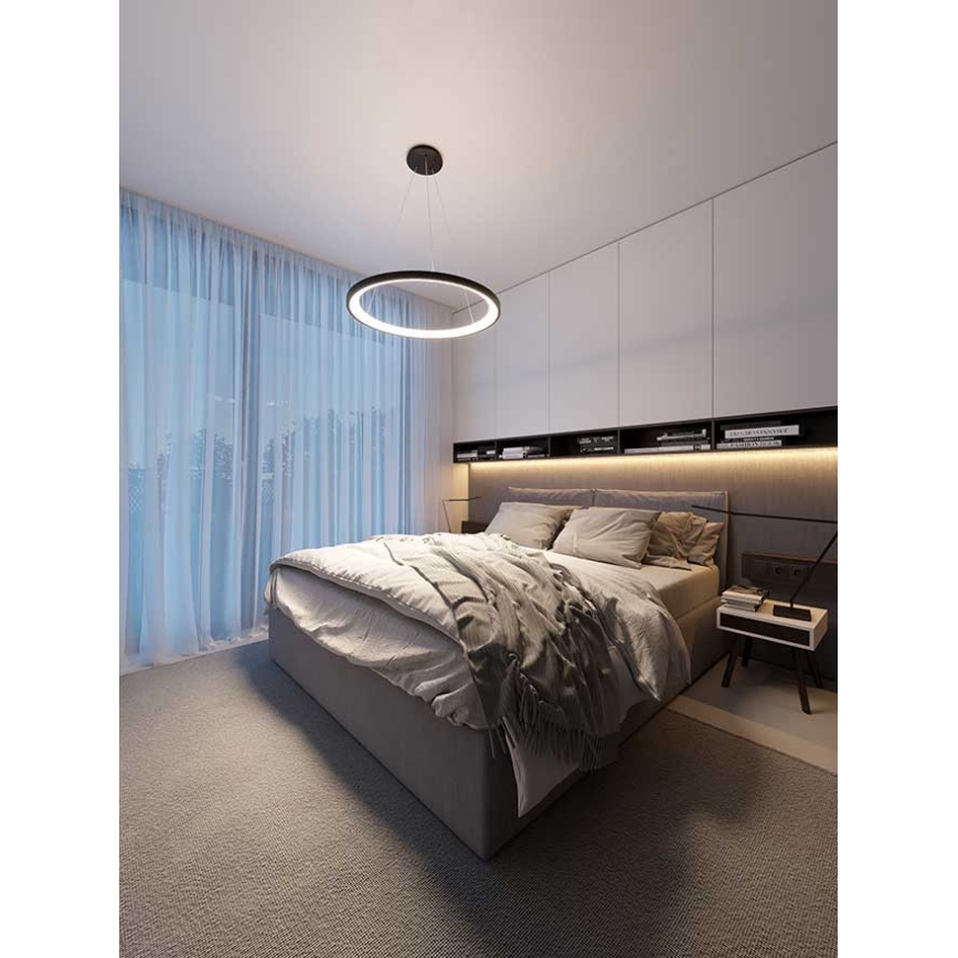 LED2 - Світлодіодна підвісна люстра BELLA LED/48W/230V 3000K/4000K чорний