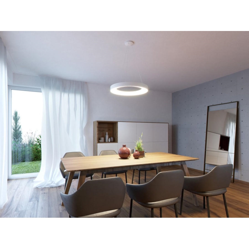 LED2 - Світлодіодна підвісна люстра BELLA LED/50W/230V 3000K діаметр 60 см біла
