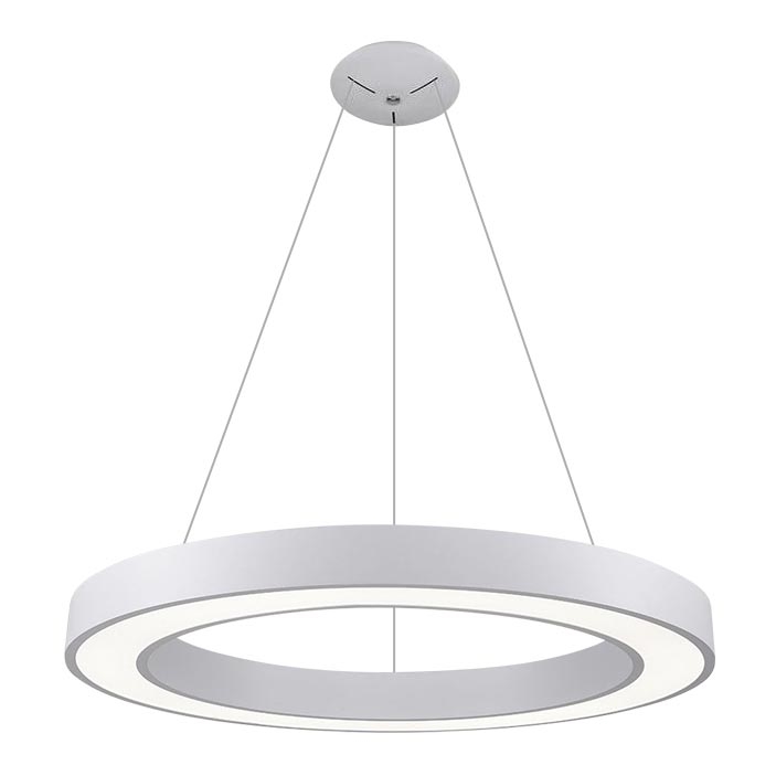 LED2 - Світлодіодна підвісна люстра SATURN LED/80W/230V 3000K діаметр 80 см біла