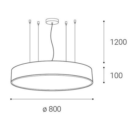 LED2 - Світлодіодна підвісна люстра з регулюванням яскравості MONO LED/100W/230V 3000K/4000K чорний