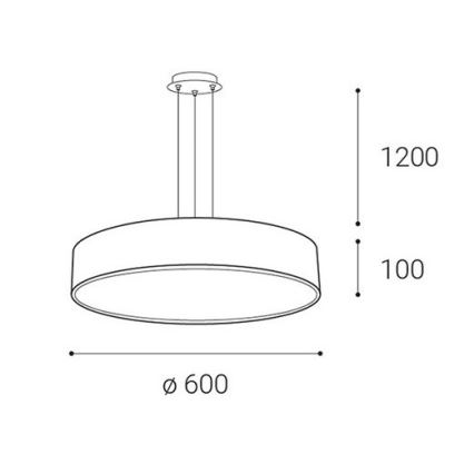 LED2 - Світлодіодна підвісна люстра з регулюванням яскравості MONO LED/60W/230V 3000K/4000K білий