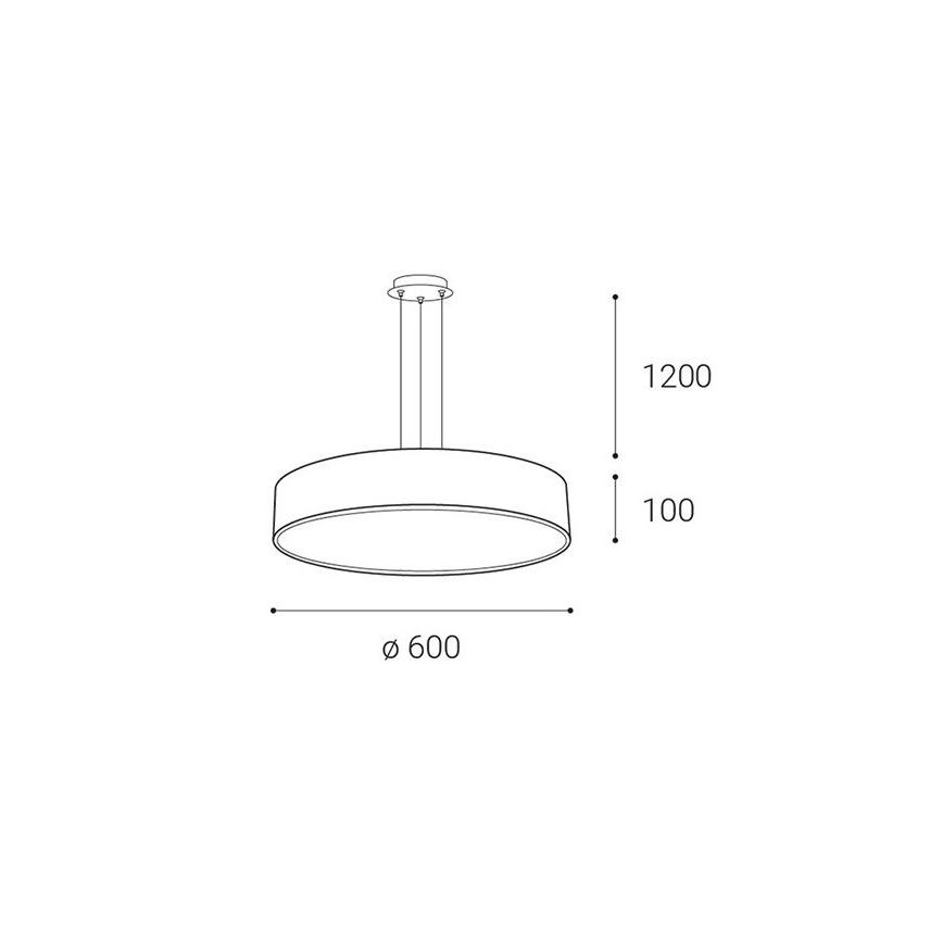 LED2 - Світлодіодна підвісна люстра з регулюванням яскравості MONO LED/60W/230V 3000K/4000K білий
