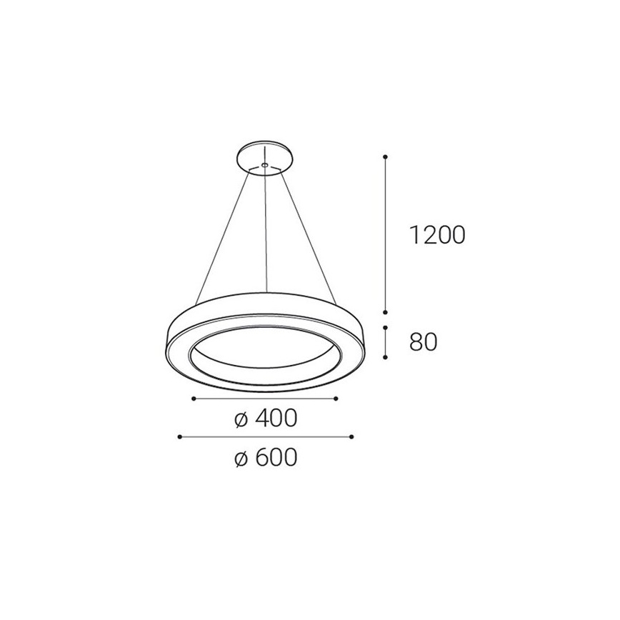 LED2 - Світлодіодна підвісна люстра з регулюванням яскравості SATURN LED/50W/230V 3000K/4000K чорний