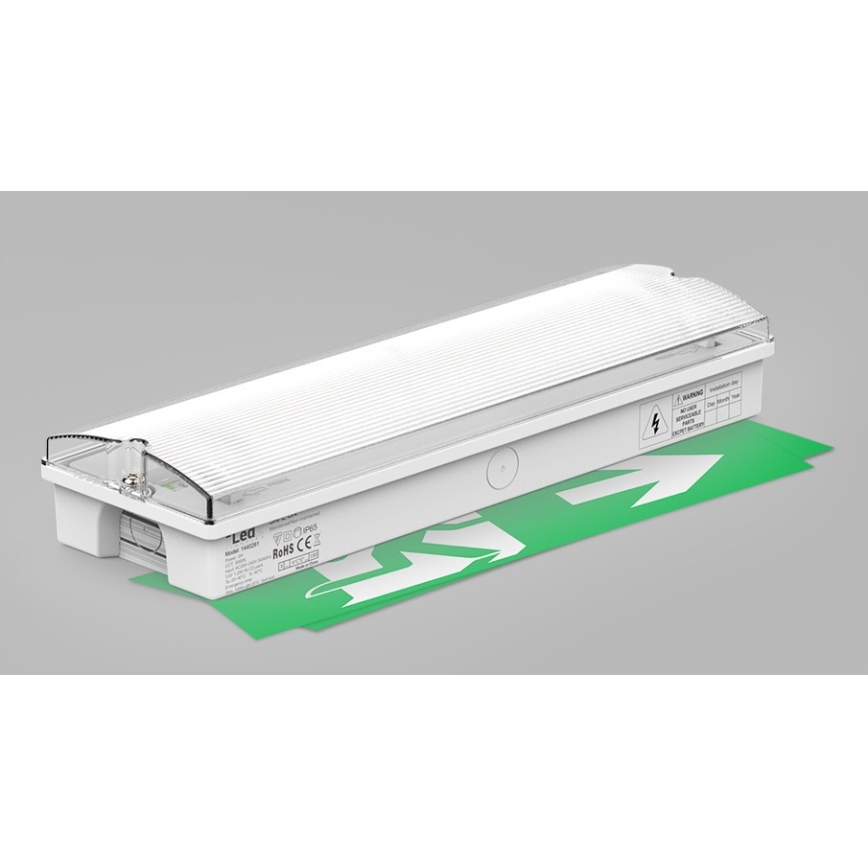 LED2 - Світлодіодний аварійний світильник SAFE ON LED/3W/3,6V 6000K IP65