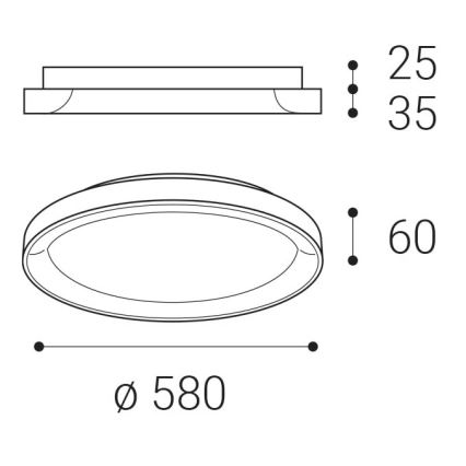 LED2 - Світлодіодний стельовий світильник BELLA LED/48W/230V 3000K/4000K білий