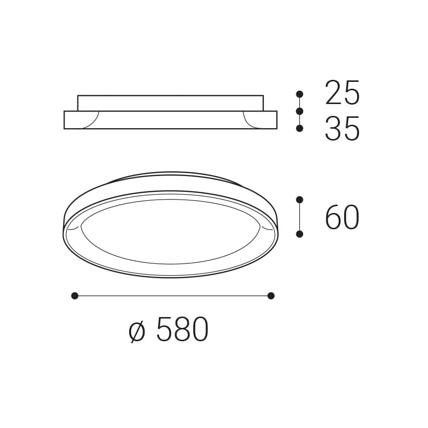 LED2 - Світлодіодний стельовий світильник BELLA LED/48W/230V 3000K/4000K білий