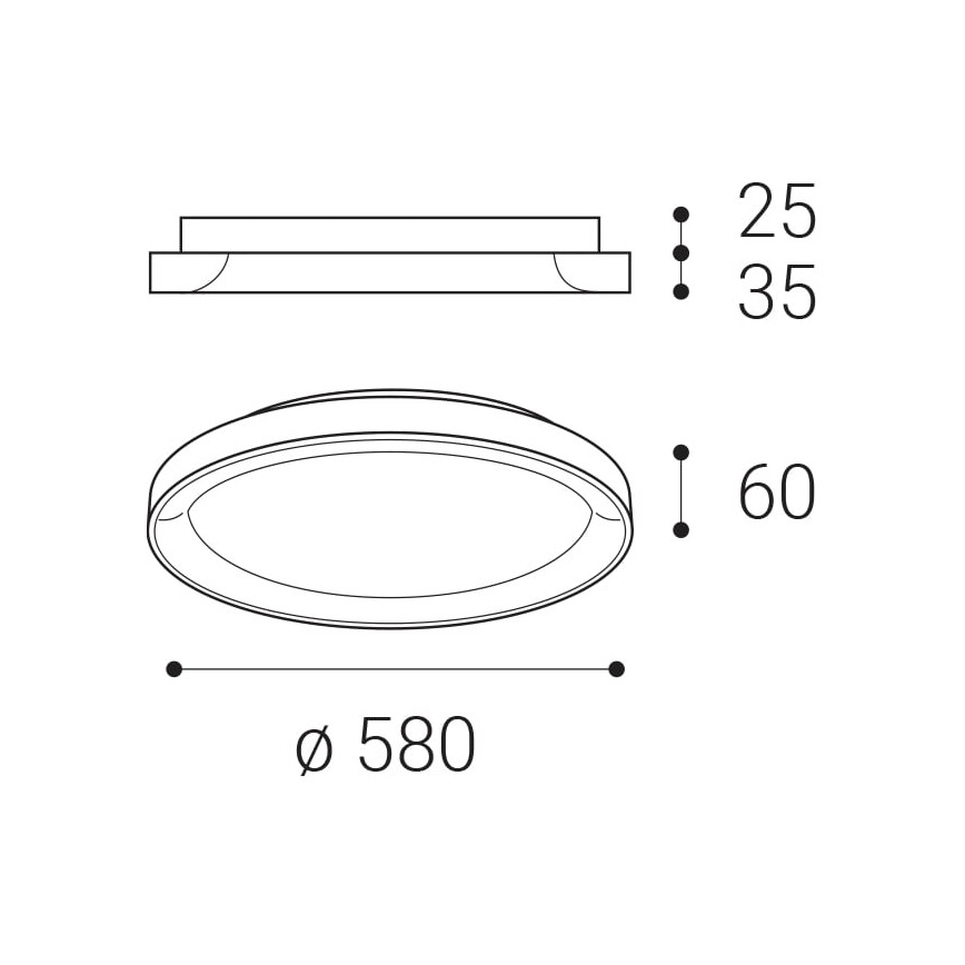 LED2 - Світлодіодний стельовий світильник BELLA LED/48W/230V 3000K/4000K коричневий