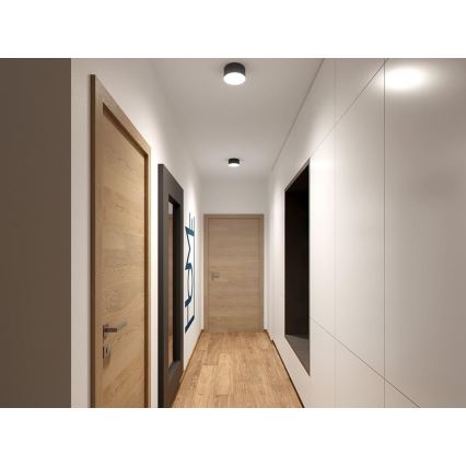 LED2 - Світлодіодний стельовий світильник BUTTON LED/17W/230V антрацит