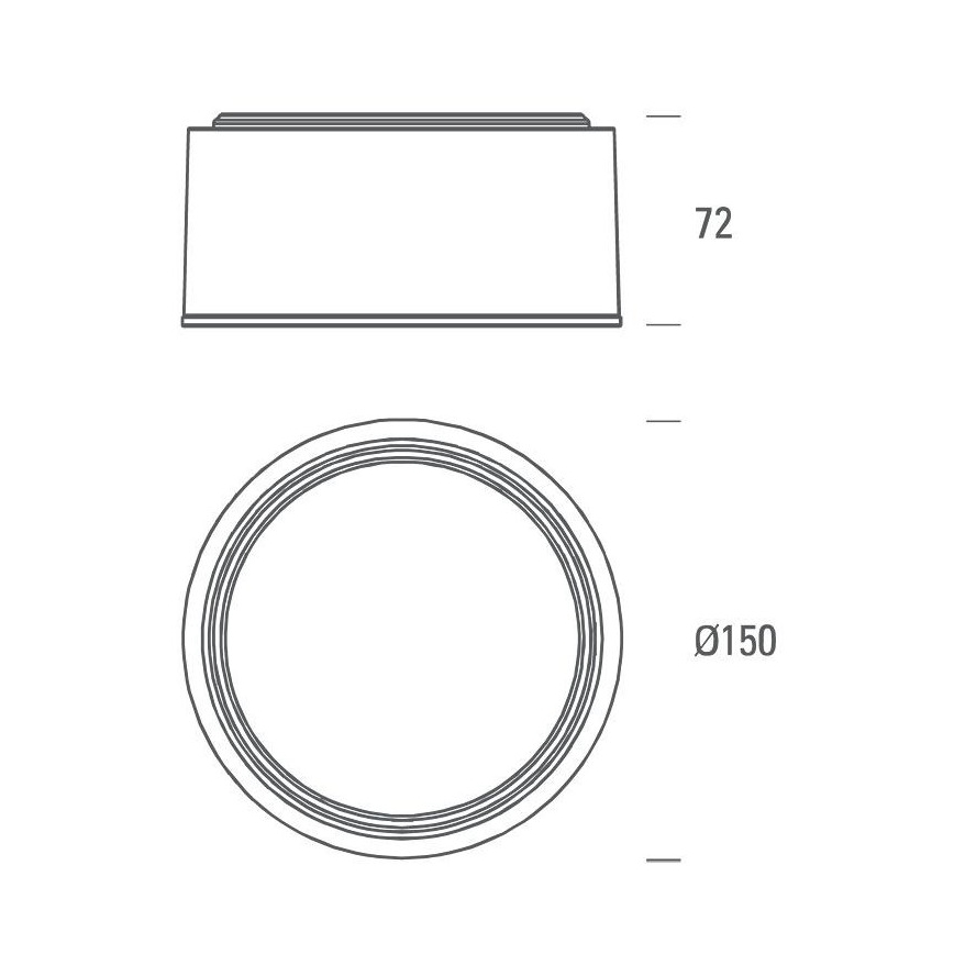 LED2 - Світлодіодний стельовий світильник BUTTON LED/17W/230V антрацит