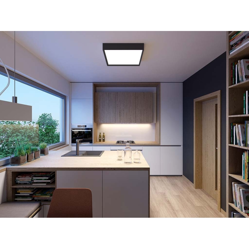 LED2 - Світлодіодний стельовий світильник MILO LED/30W/230V чорна 3000/4000K