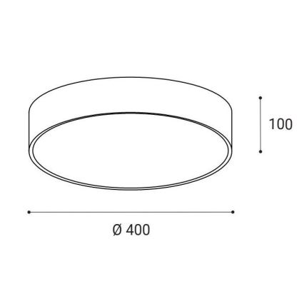 LED2 - Світлодіодний стельовий світильник MONO LED/30W/230V 3000K/4000K чорний
