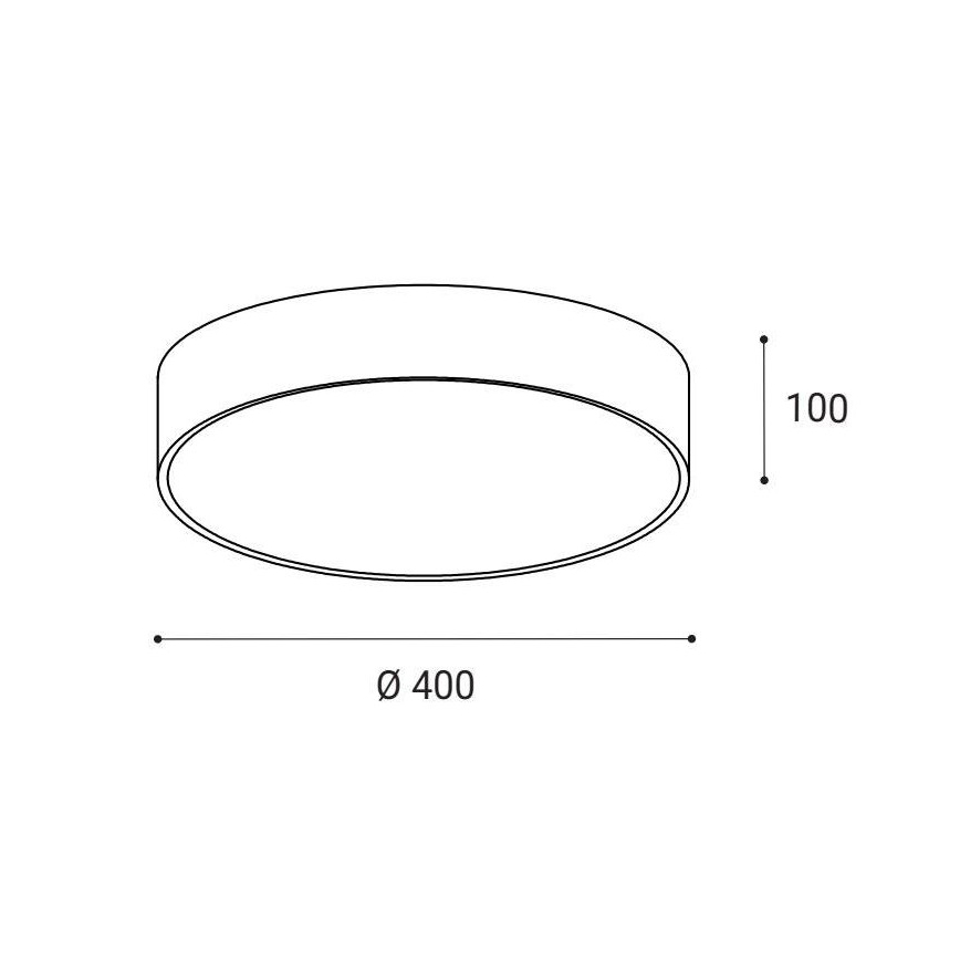 LED2 - Світлодіодний стельовий світильник MONO LED/30W/230V 3000K/4000K чорний
