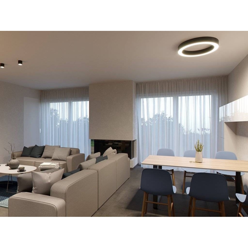 LED2 - Світлодіодний стельовий світильник SATURN LED/80W/230V 3000K/4000K чорний