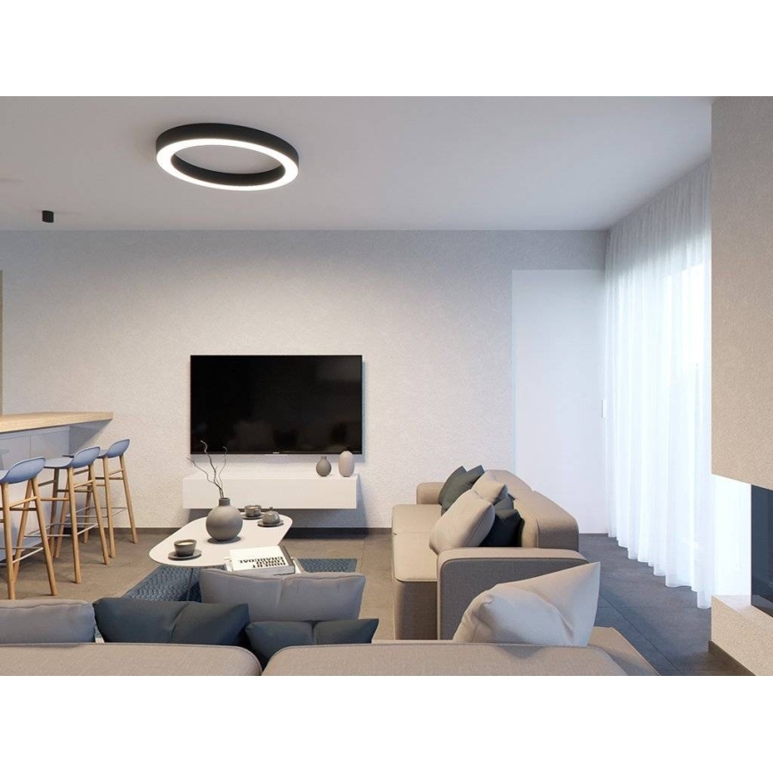 LED2 - Світлодіодний стельовий світильник SATURN LED/80W/230V 3000K/4000K чорний