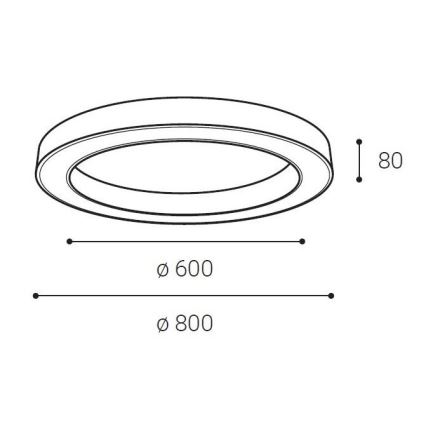 LED2 - Світлодіодний стельовий світильник SATURN LED/80W/230V 3000K/4000K чорний