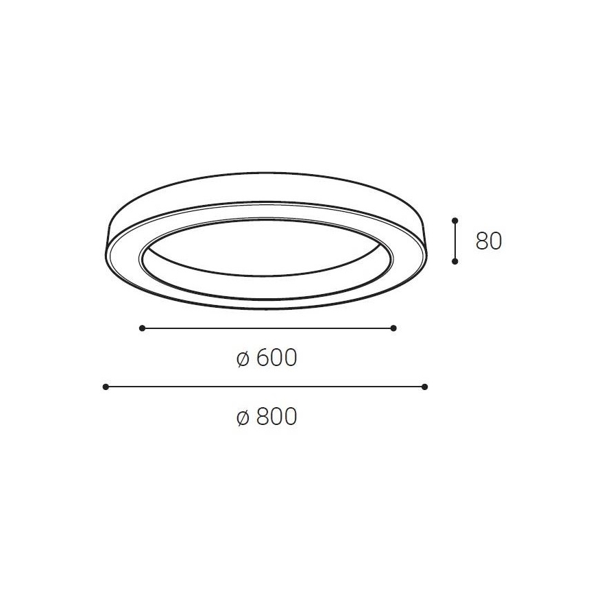 LED2 - Світлодіодний стельовий світильник SATURN LED/80W/230V 3000K/4000K чорний