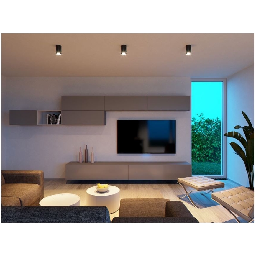 LED2 - Світлодіодний стельовий світильник TUBUS LED/9W/230V чорна