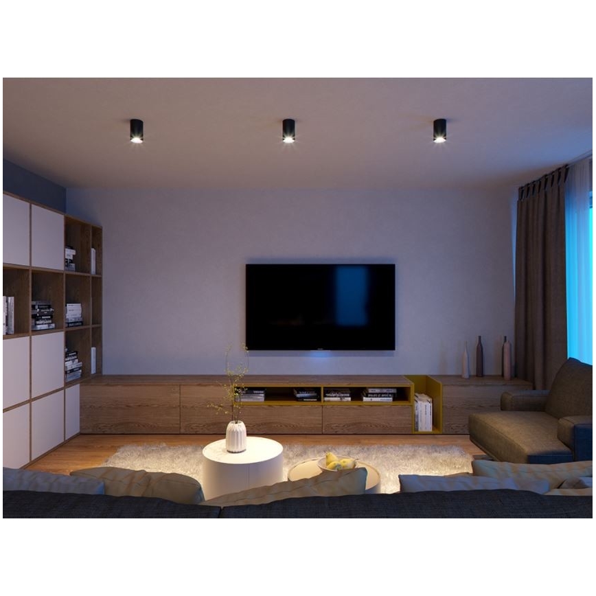 LED2 - Світлодіодний стельовий світильник TUBUS LED/9W/230V чорна